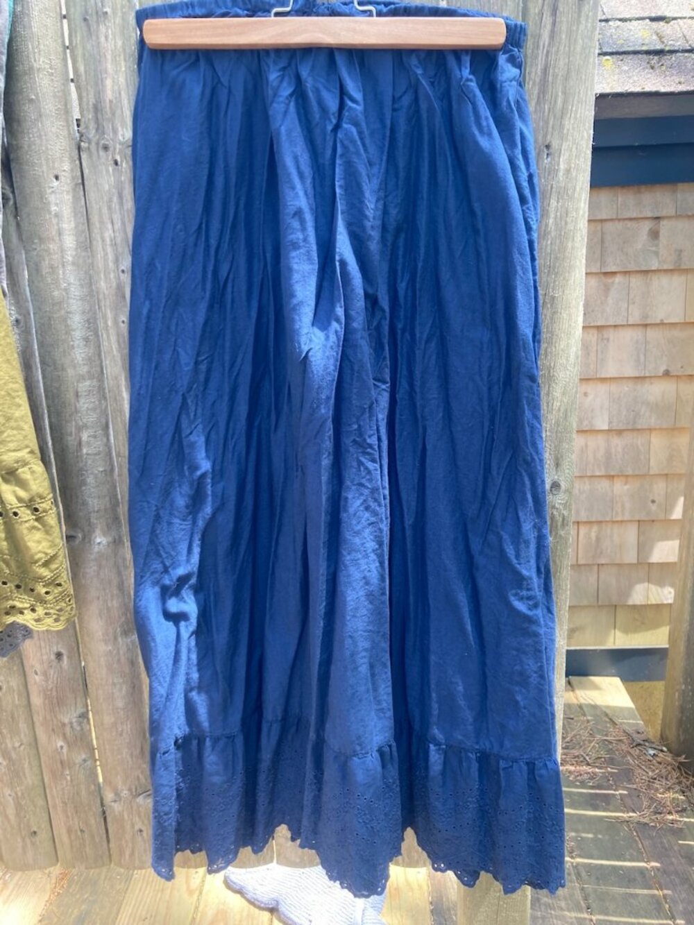 Gudrun Sjoden Cotton Layering Petticoat Slip in Blue size S